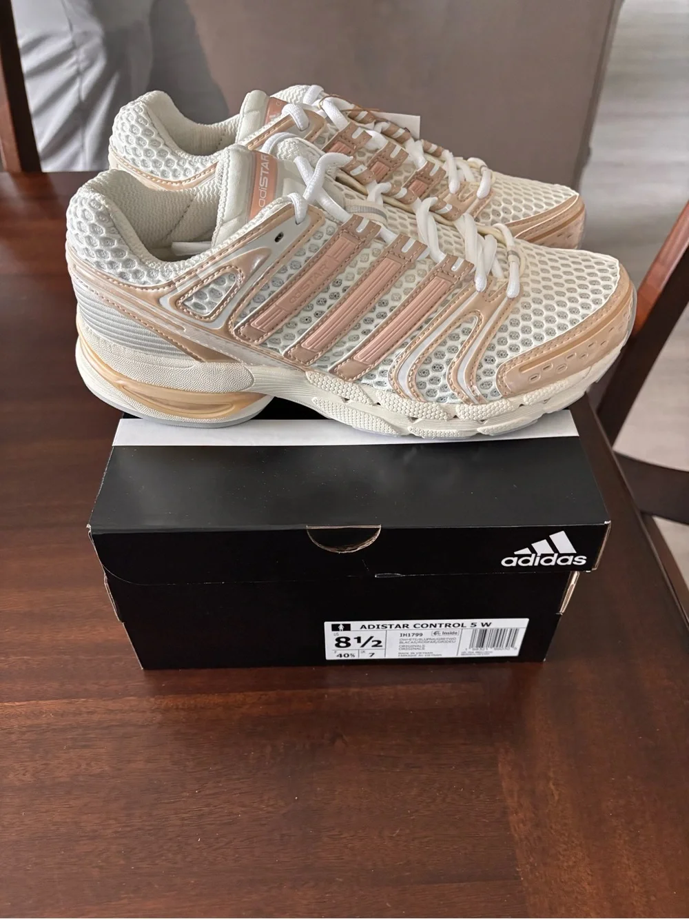 adidas Women's Running Shoes in White and Beige